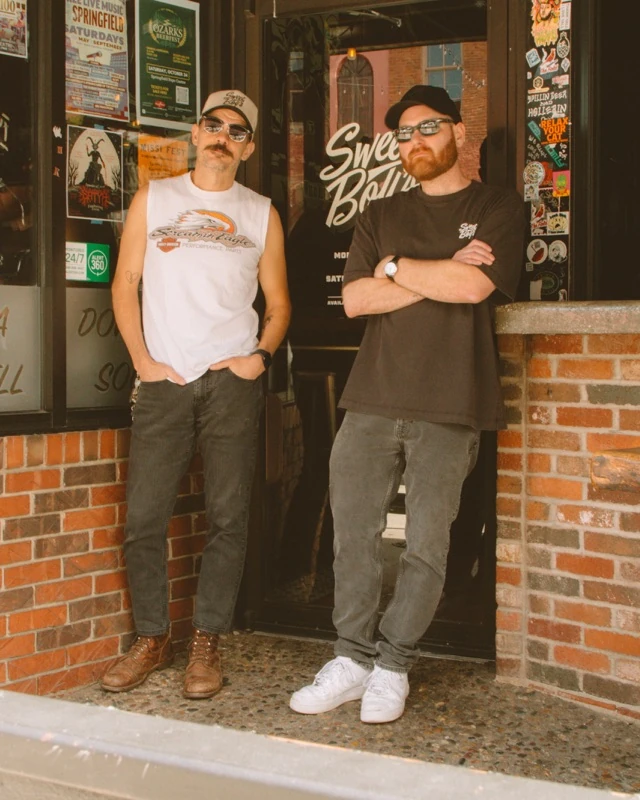 Ryan and Micah outside Sweet Boy's.